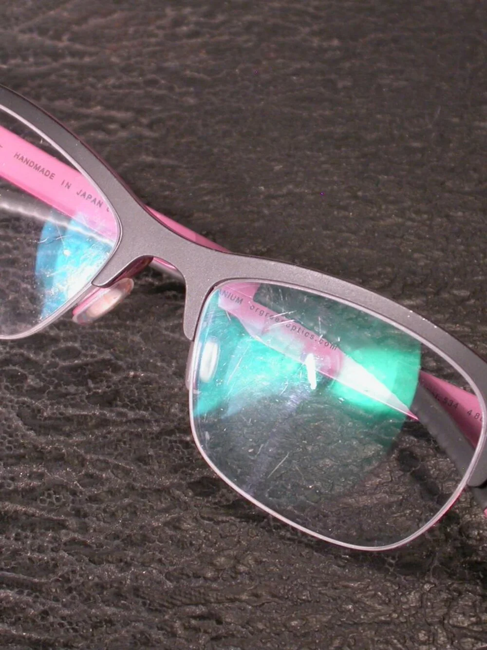 Orgreen Kissy Suzuki Black and Pink Modern Eyeglasses Frames Made in Japan